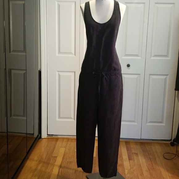 eileen fisher linen overalls